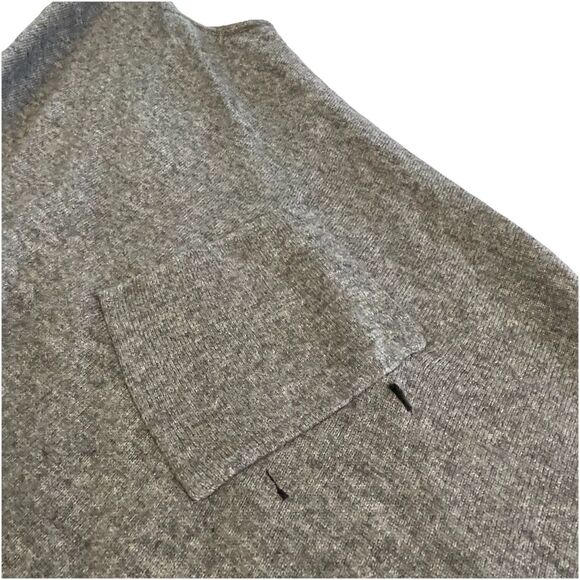 Belle Fare Wool Vest Luxury Faux Fur Trim Gray- M - Picture 9 of 9